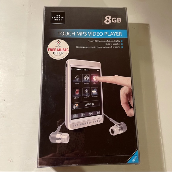 SHARPER IMAGE Touch MP3 Video Player 8 GB -Brand new - Picture 1 of 9